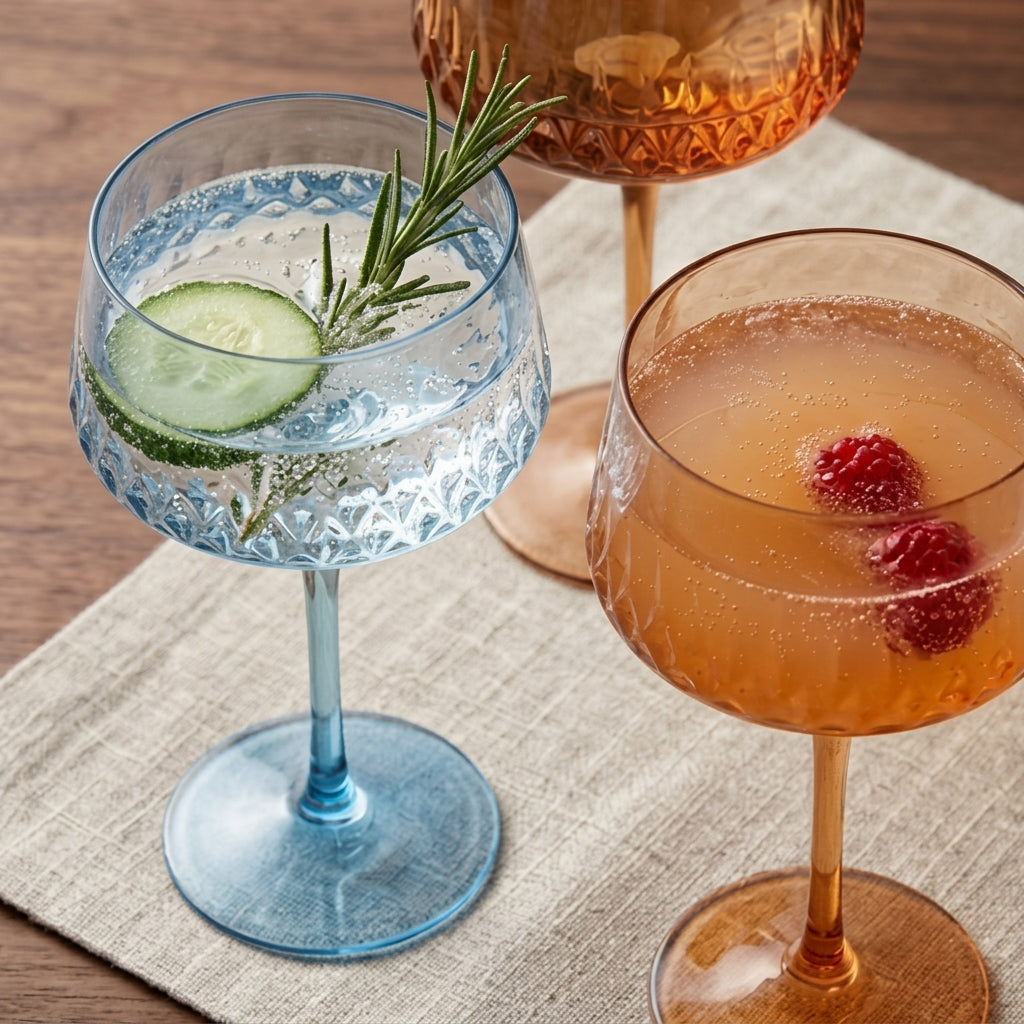 Prism Textured Multicolor Coupe Glass Set (Set of 6)