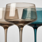 Minimalist Pastel Tinted Coupe Glass Set (Set of 6)