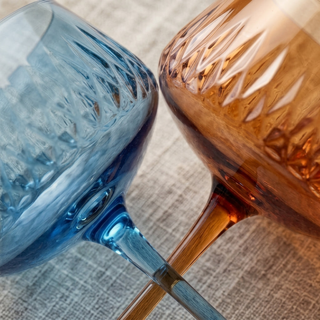 Prism Textured Multicolor Coupe Glass Set (Set of 6)