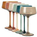 Minimalist Pastel Tinted Coupe Glass Set (Set of 6)